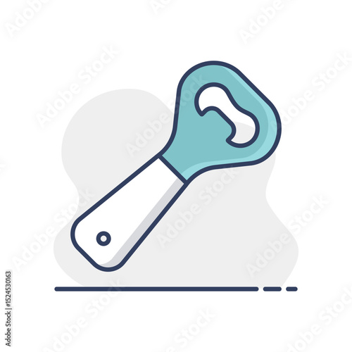 Close up of bottle opener vector icon