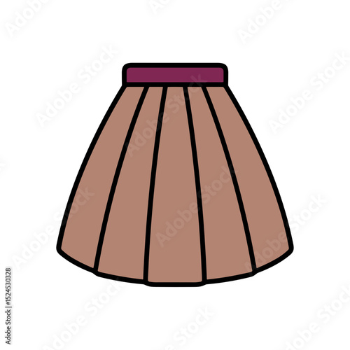 Pleated skirt in brown color representing summer wardrobe preparation  