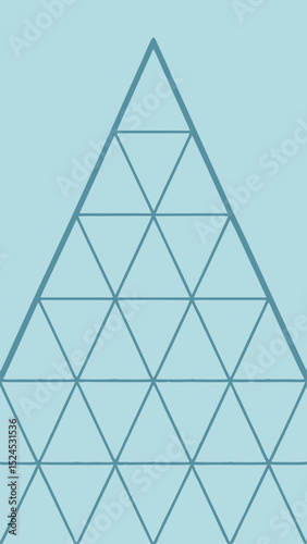 Geometric abstract illustration of triangle patterns with a light blue color scheme