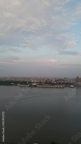 George Washington Bridge Sunset Aerial - Fort Lee & NYC Skyline