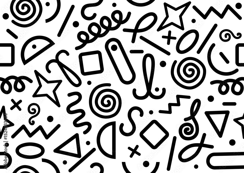 Black and white abstract background with scribbles and squiggles Black and white abstract background with scribbles and squiggles