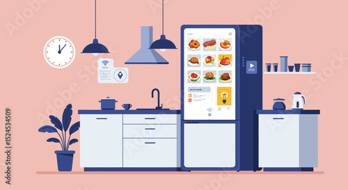 Smart Kitchen Revolution Innovative Smart Fridge and Recipe Integration for Seamless Cooking