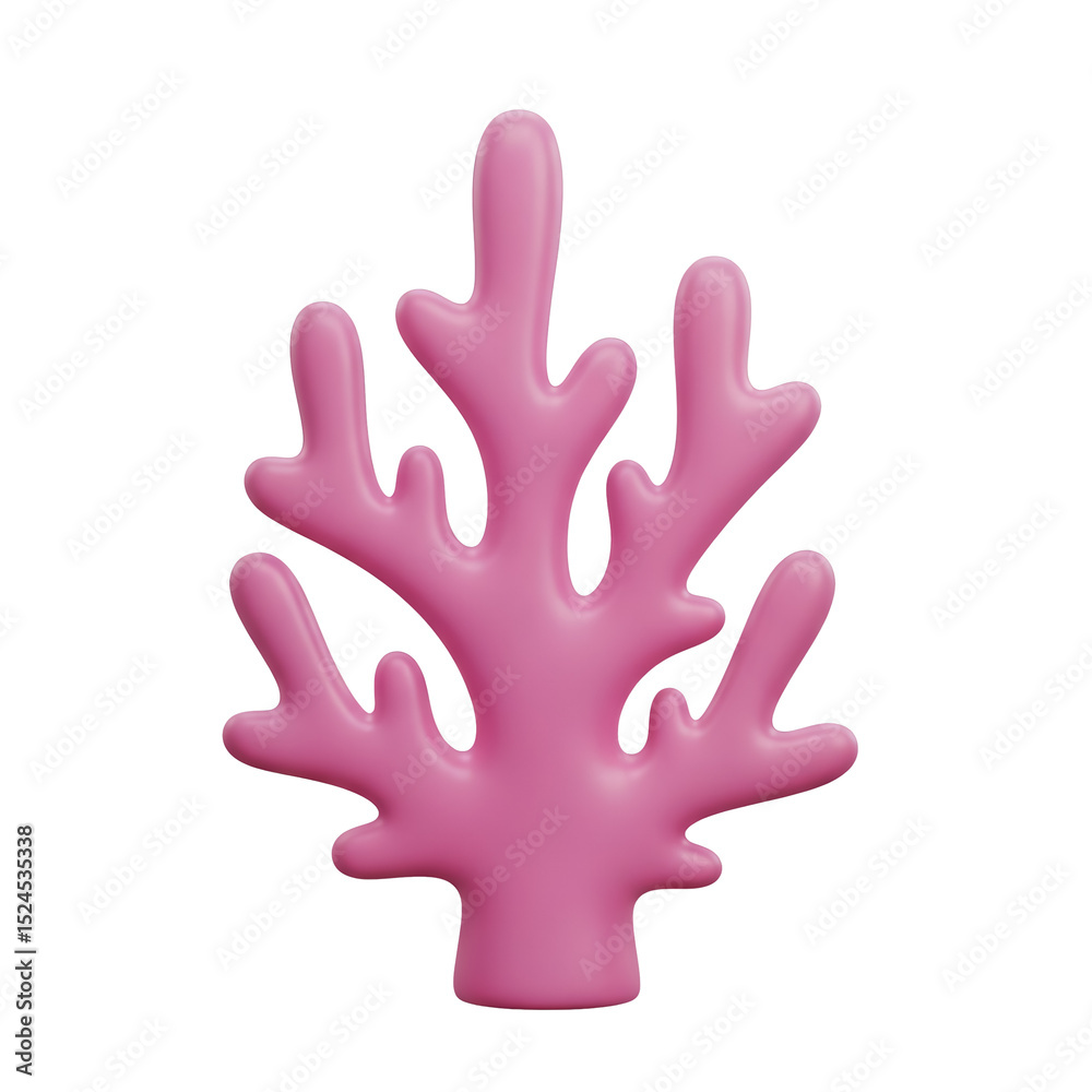 Coral 3D Rendering Icon Pink Sea Underwater Isolated Black Coral 3D Rendering Icon Pink Sea Underwater Isolated Black