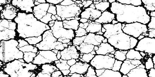 Cracked texture of the destroyed soil in a background
