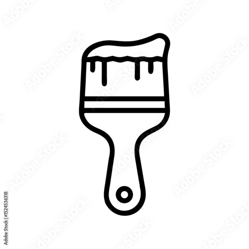 Vector illustration of a paintbrush, simple design for art and DIY themes
