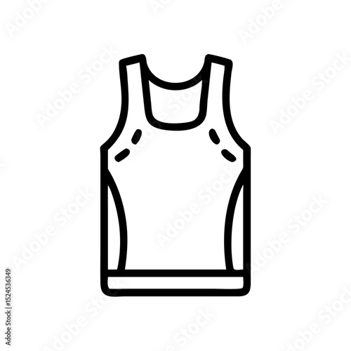 Vector illustration of a tank top, simple design for fashion and casual wear themes
