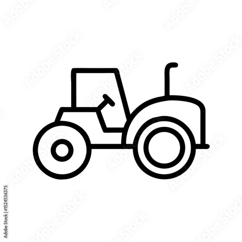 Vector illustration of a tractor, simple design for agriculture and farming themes