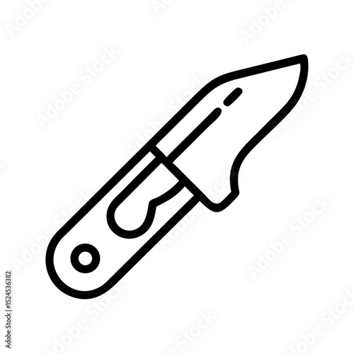 Vector illustration of a utility knife, simple design for tools and craft themes
