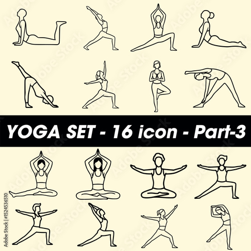 Vector Yoga & Workout Icons Part 3