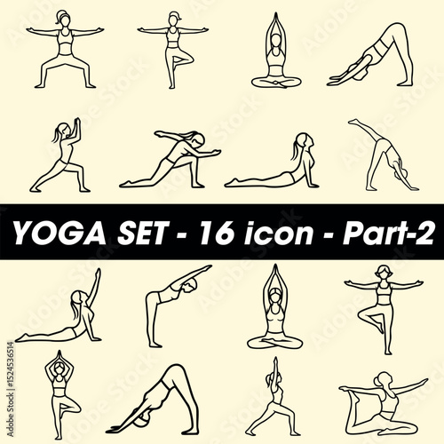 Vector Yoga & Workout Icons Part 2
