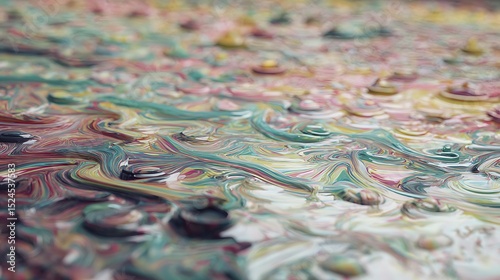 Abstract pastel colored fluid art surface