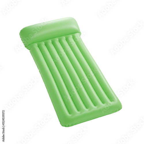 Inflatable mattress isolated on white background
