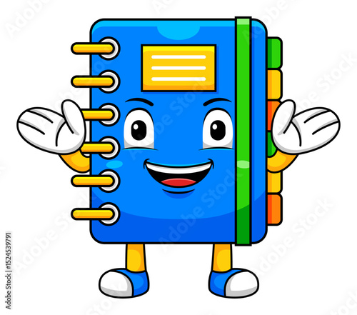 Animated Agenda: A lively agenda character greets viewers with an inviting smile, showcasing the concept of organized planning and efficient scheduling in a vibrant and appealing illustration.