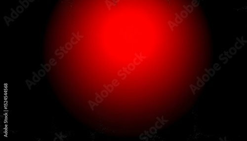 Abstract Red Light Orb on Black Background Digital Art