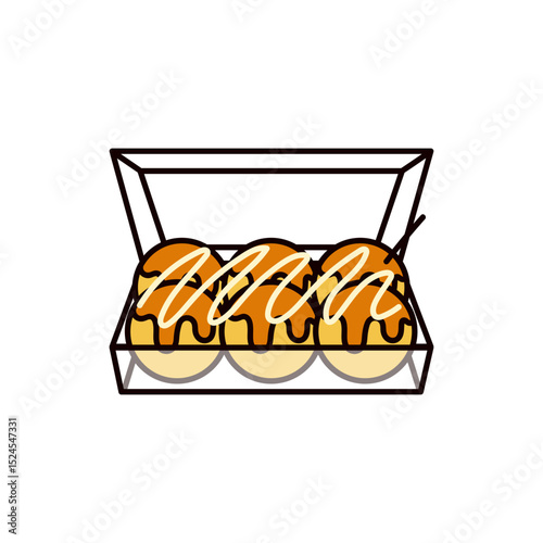 たこ焼きのアイコンイラスト