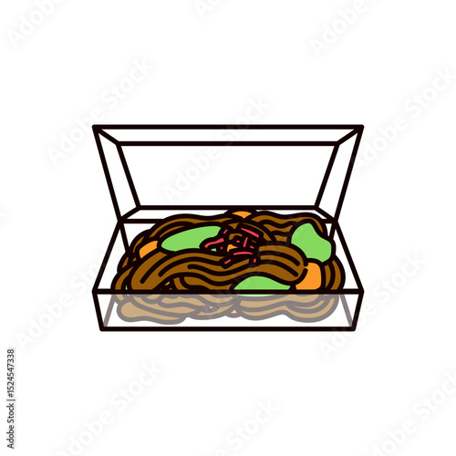 焼きそばのアイコンイラスト