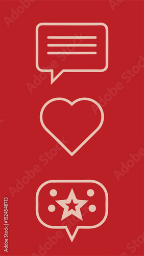 Social media icon set vector illustration in modern minimalist style with transparency