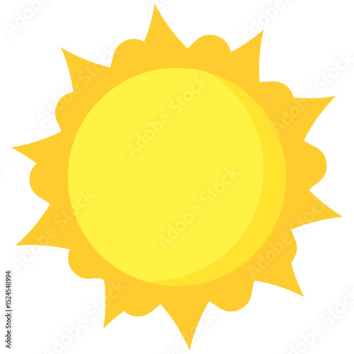 vector illustration yellow sun bright 