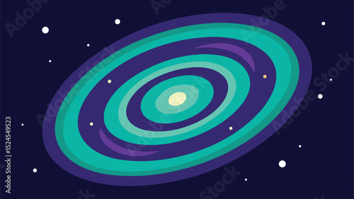 Vector illustration of a colorful galaxy spiral with transparent background for design