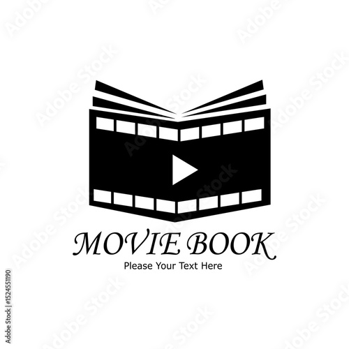 Movie book logo template illustration