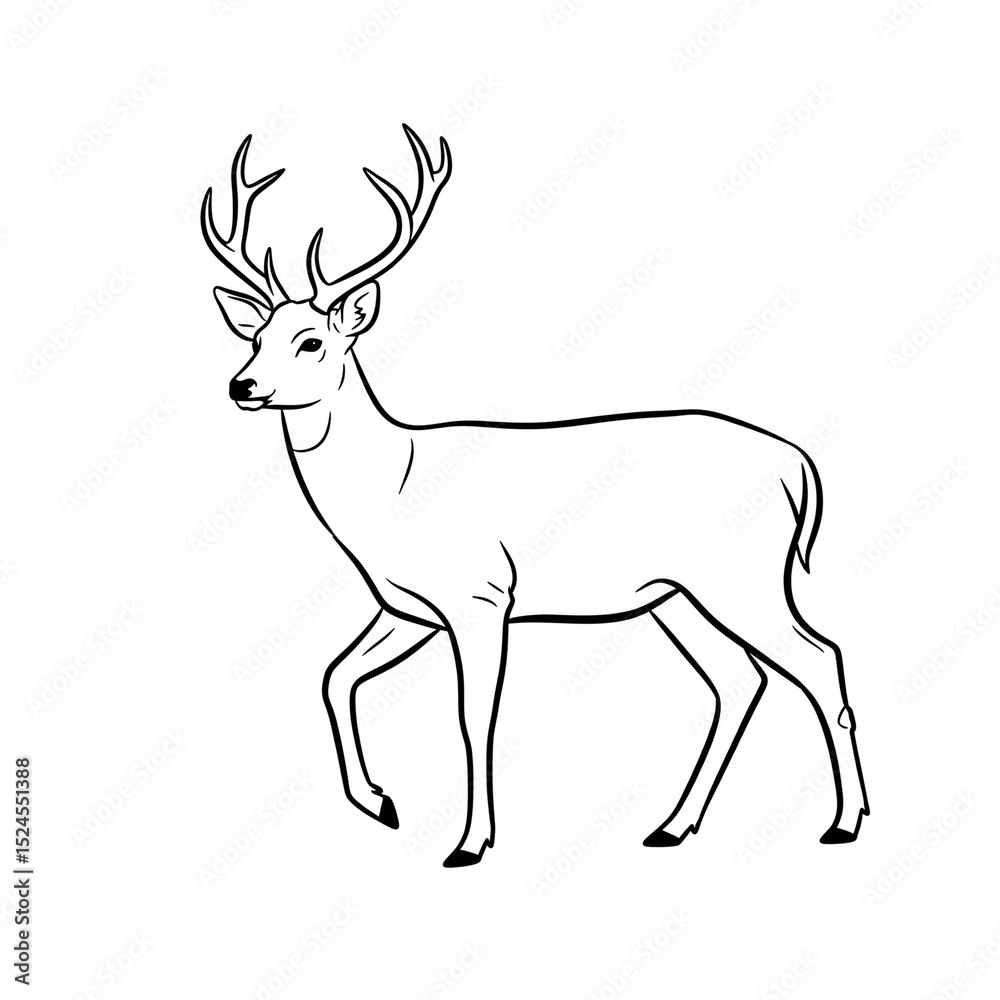 Fototapeta premium deer silhouette vector