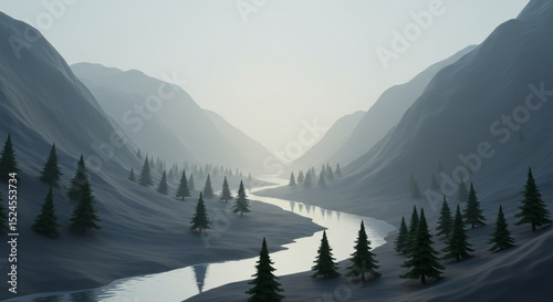 winter mountain landscape