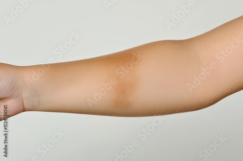 A child's arm showing a noticeable area of discoloration.