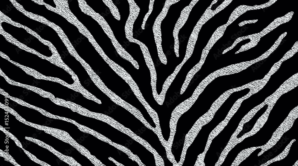 Fototapeta premium ゼブラストライプ風アニマルプリント、ベクターイラスト