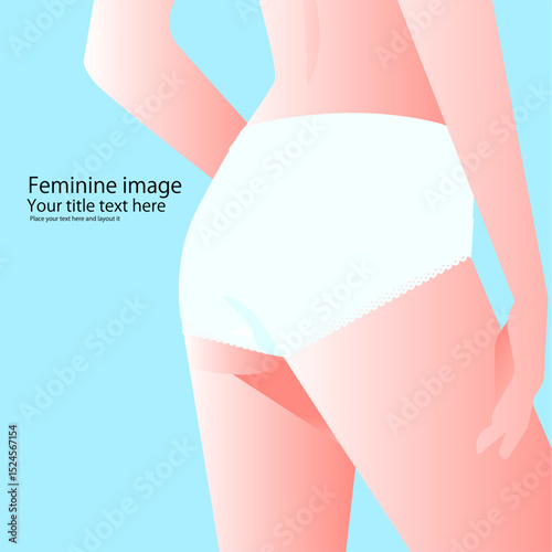 可愛い女性のボデイケアや美容の画像