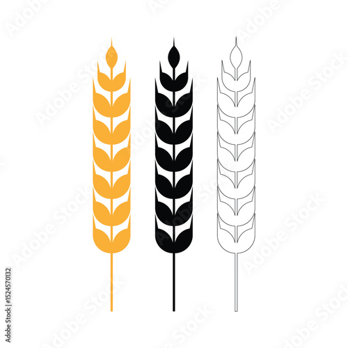 wheat grain cereal icon vector design template
