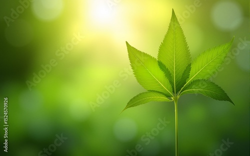 Beautiful nature view green leaf on blurred greenery background under sunlight with bokeh and copy space using as background natural plants landscape, ecology wallpaper concept. High quality