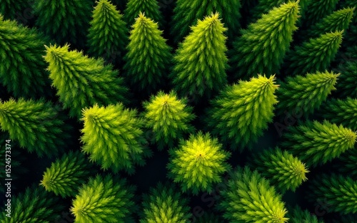 Aerial top view of green trees in forest. Green tree nature background for carbon neutrality and net zero emissions concept. Drone view of green tree captures CO2 to Sustainable green environment.