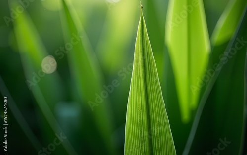 Abstract green striped nature background, vintage tone. green textured leaf of the plant. natural eco background. High quality