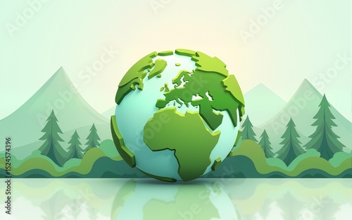 Environment, ecology, Earth day concept design. Banner, poster, abstract background in modern geometric style. High quality