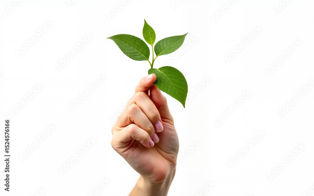 hand holding young plant isolate on white background. High quality hand holding young plant isolate on white background. High quality