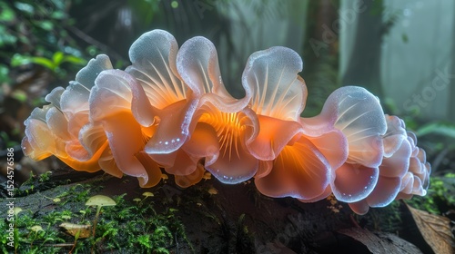 Luminous Forest Fungus: A Breathtaking Macro Photography