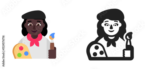 Artist with Palette Dark Skin