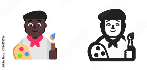 Artist with Palette Dark Skin