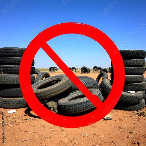 Illegal disposal of used tyres