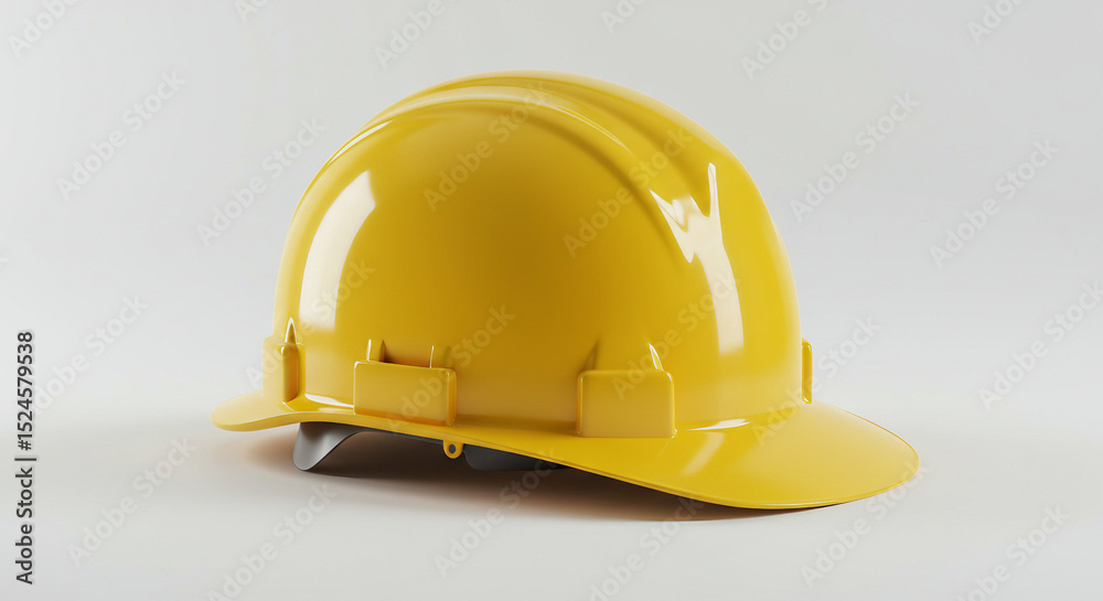 Fototapeta premium yellow hard hat isolated on white