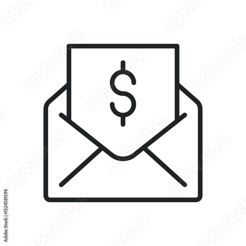 Royalty mail thin line icons. Editable stroke and Perfect pixel on transparent background