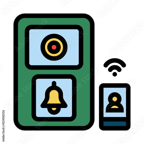 Wallpaper Mural Video doorbell filled line icon Torontodigital.ca
