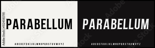 Modern bold condensed serif vector font. Alphabet with elegant and luxury uppercase