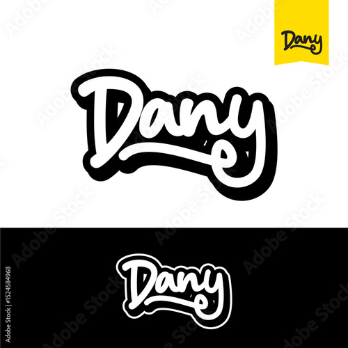 Lettering Typhographi name of Jason with handwriting classic style, can use to be logo, mark or identity	