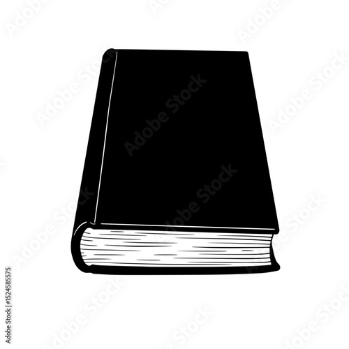 Timeless Story: A sophisticated, dark-bound book, a symbol of knowledge and storytelling. It evokes the classic appeal of the written word.