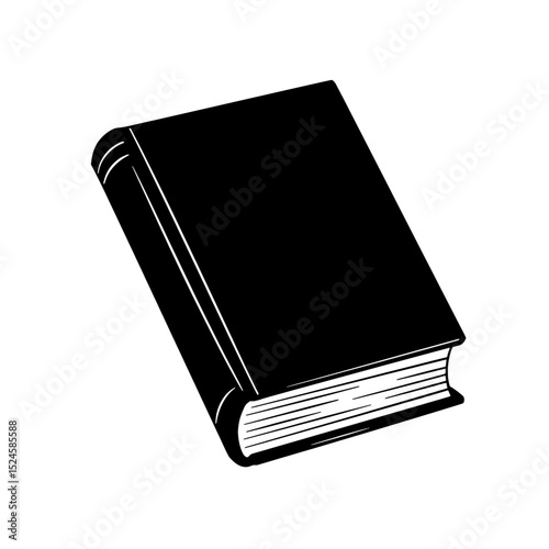 Literary Enigma: The silhouette of a closed book suggests the mystery and anticipation that comes with unlocking a story and its hidden information.