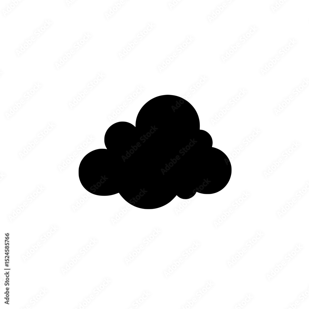 Abstract Cloud Silhouette: An artistic depiction of a cloud, rendered in stark black against the backdrop. Abstract Cloud Silhouette: An artistic depiction of a cloud, rendered in stark black against the backdrop.