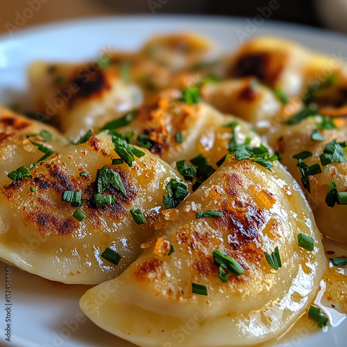 Polish pierogi on plate