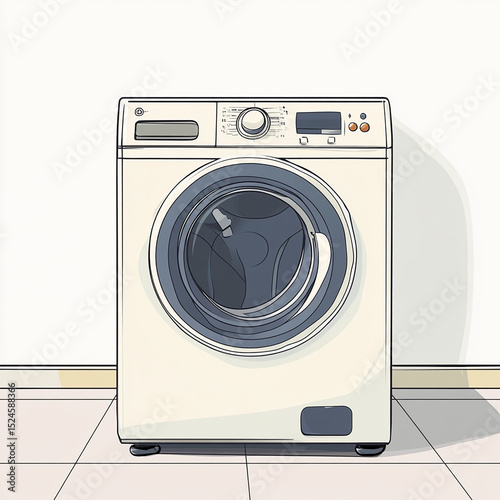 washing machine isolated on white