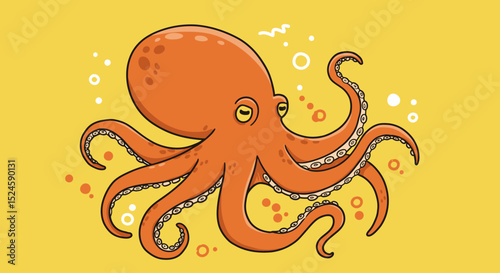 vector illustration of an octopus